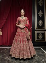 Red Royal Heavy Bridal Lehenga