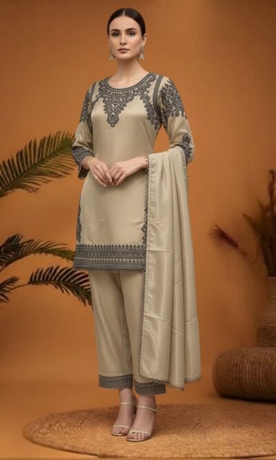 Elegant Beige Aura Suit