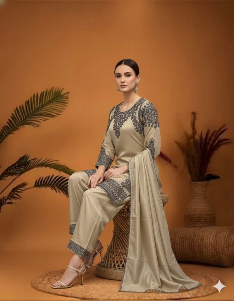 Elegant Beige Aura Suit