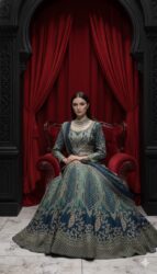 Teal Royal Peacock Lehenga