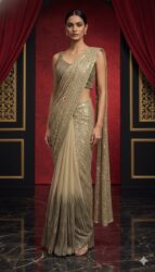 Gold Shimmer Statement Saree