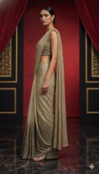 Gold Shimmer Statement Saree