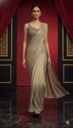 Gold Shimmer Statement Saree