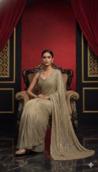 Gold Shimmer Statement Saree