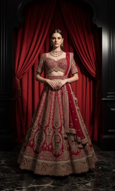 Empress Ruby Couture Lehenga
