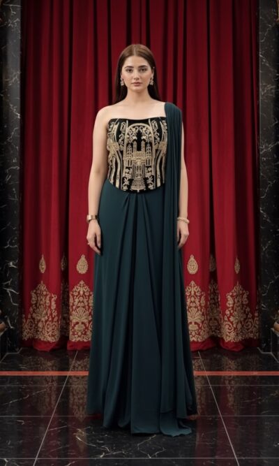 Bottle Green Royal Drape