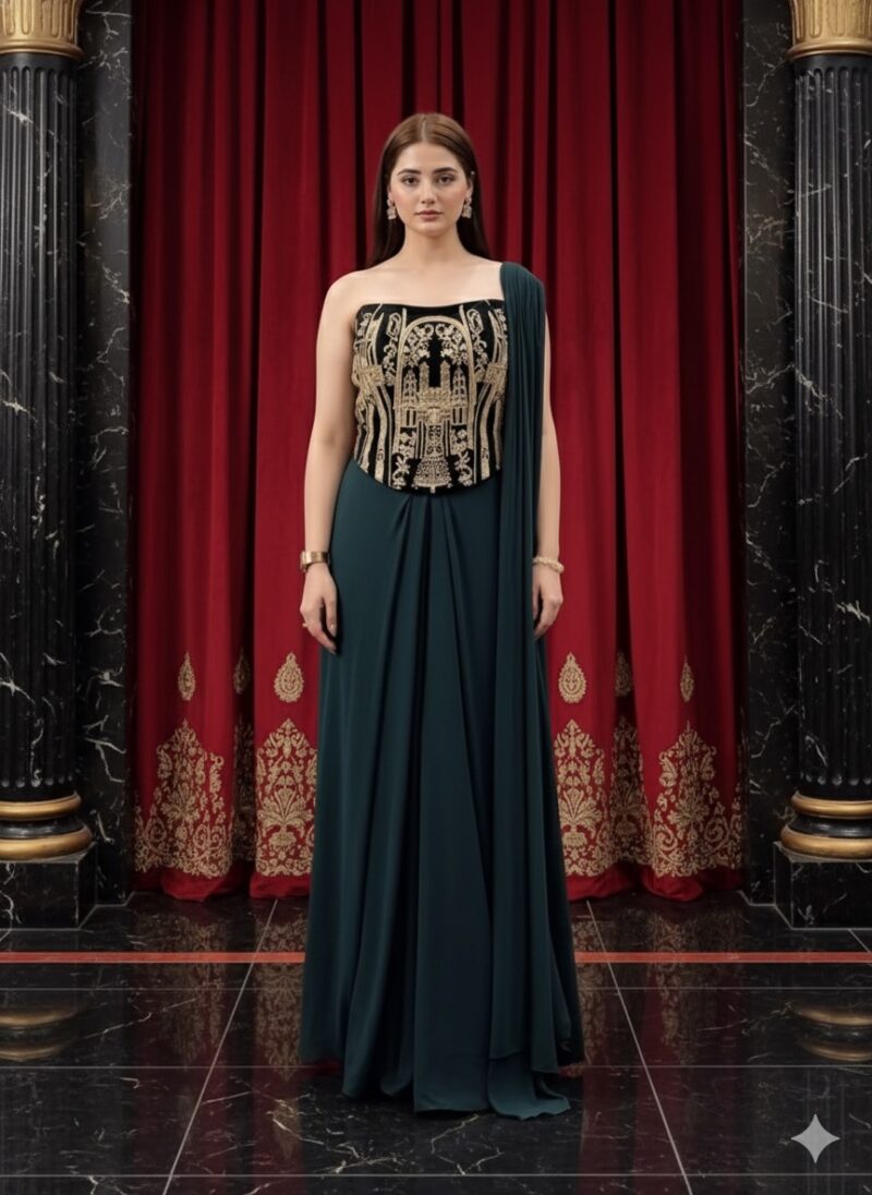 Bottle Green Royal Drape