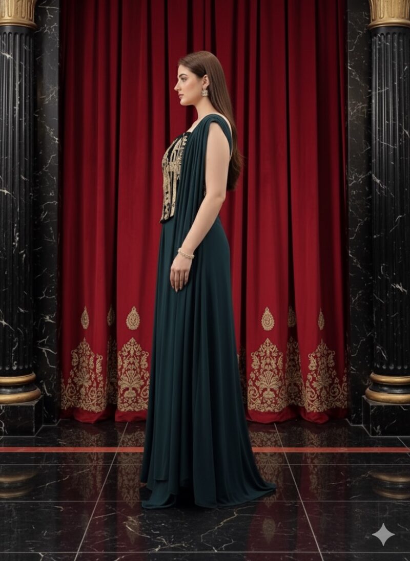 Bottle Green Royal Drape