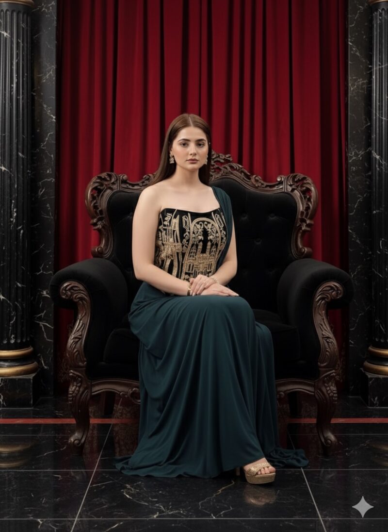 Bottle Green Royal Drape