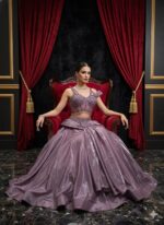 Mauve Shimmer Lehenga Look