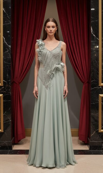 Mint Aura Fusion Gown