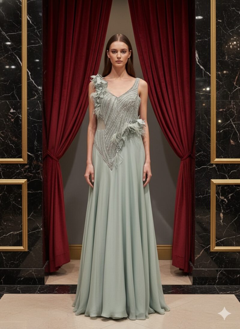 Mint Aura Fusion Gown