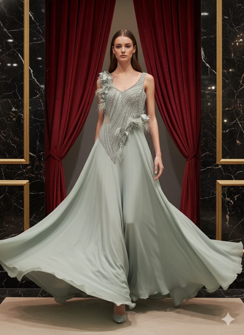 Mint Aura Fusion Gown