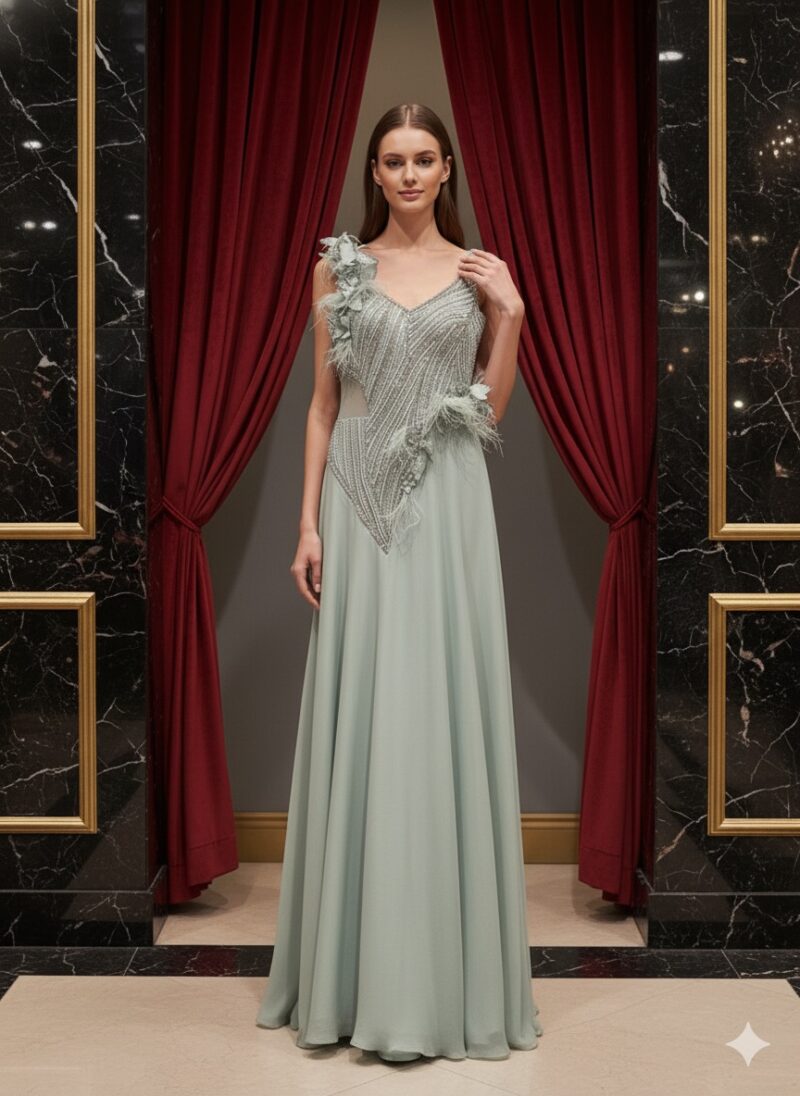 Mint Aura Fusion Gown