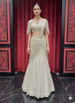 Indo Western Drape Mermaid Ensemble