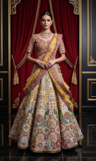Royal Heritage Peacock Ensemble Lehenga
