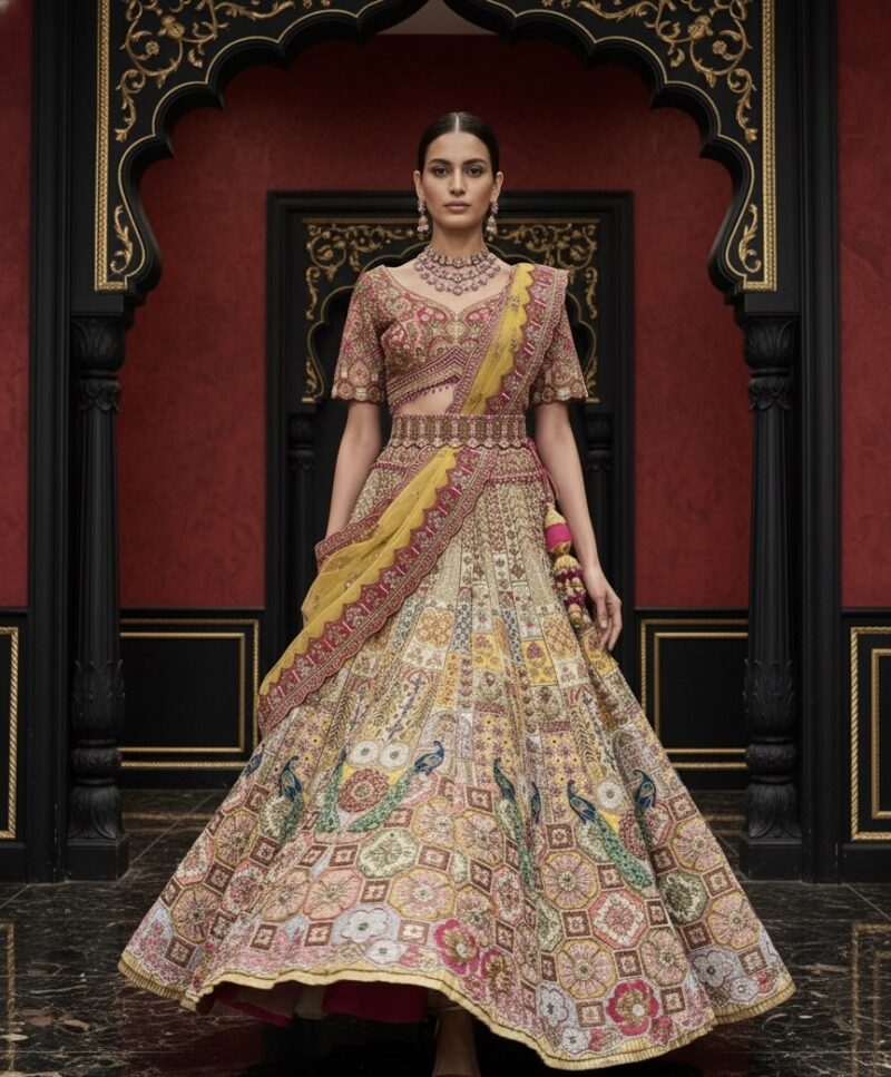 Royal Heritage Peacock Ensemble Lehenga