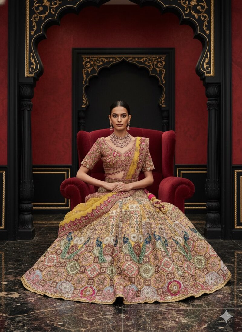 Royal Heritage Peacock Ensemble Lehenga