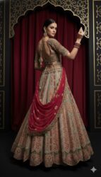 Vintage Rouge Zari Lehenga