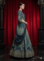 Teal Royal Peacock Lehenga