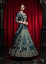 Teal Royal Peacock Lehenga