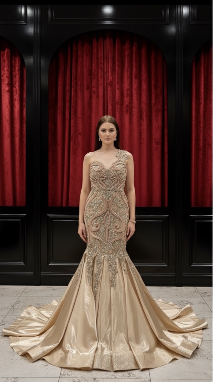 Golden Muse Mermaid Lehenga