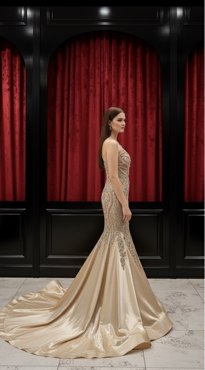 Golden Muse Mermaid Lehenga