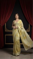 Soft Sunshine Floral Saree