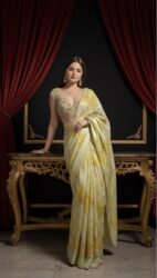 Soft Sunshine Floral Saree