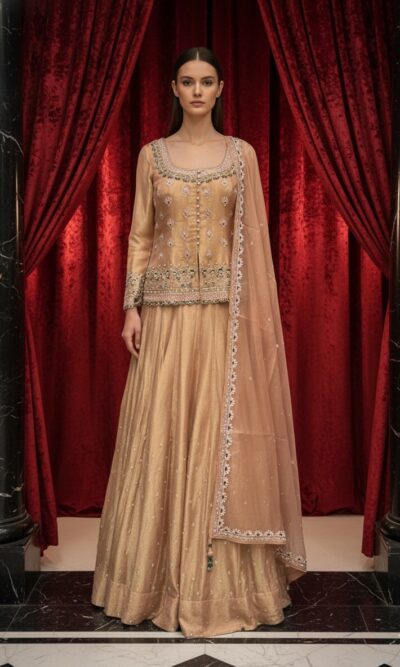 Amber Radiance Gold Skirt Set