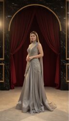 Moonlit Silver Royale Gown