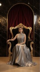 Moonlit Silver Royale Gown