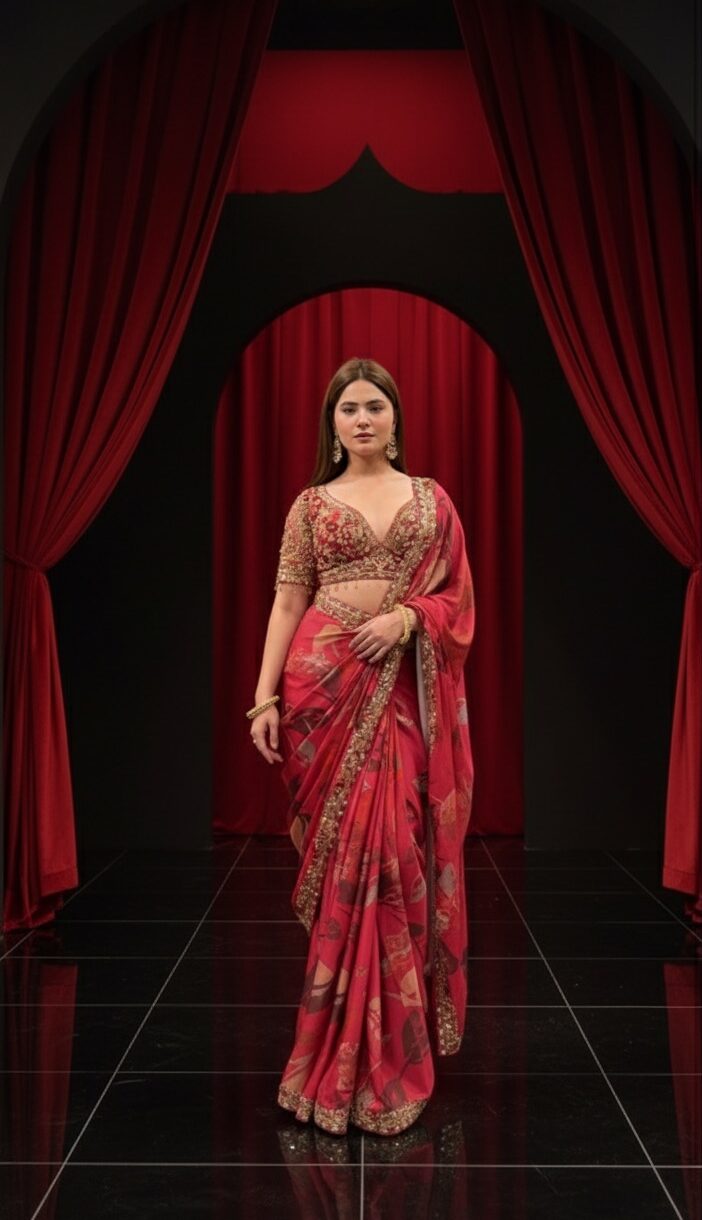 Crimson Regal Aura Saree