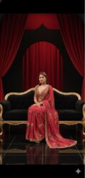 Crimson Regal Aura Saree