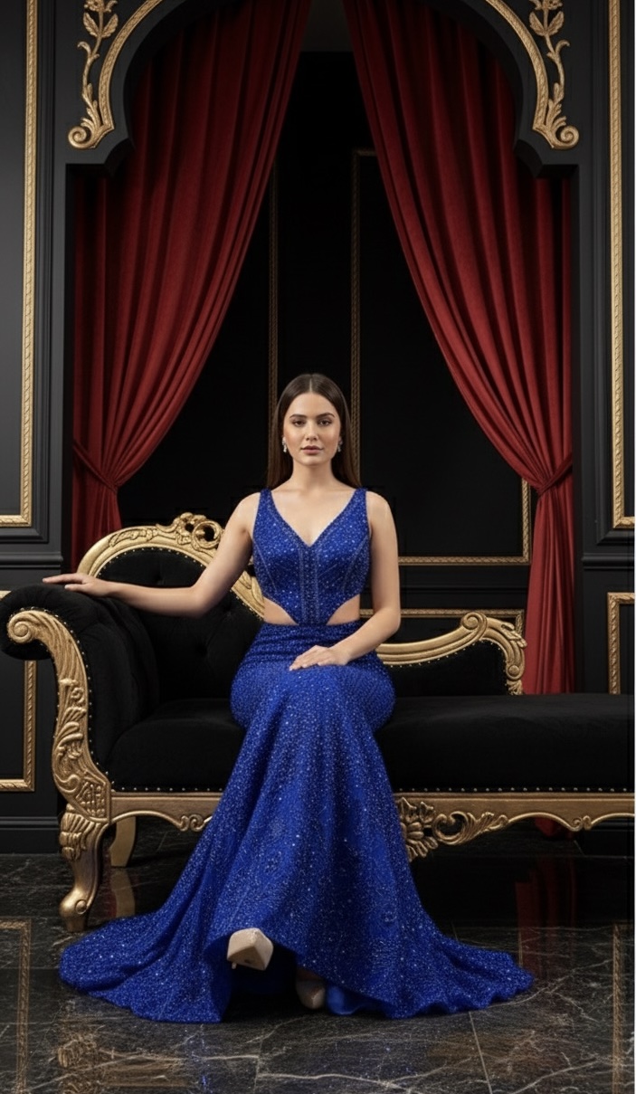 Royal Blue Radiance Gown