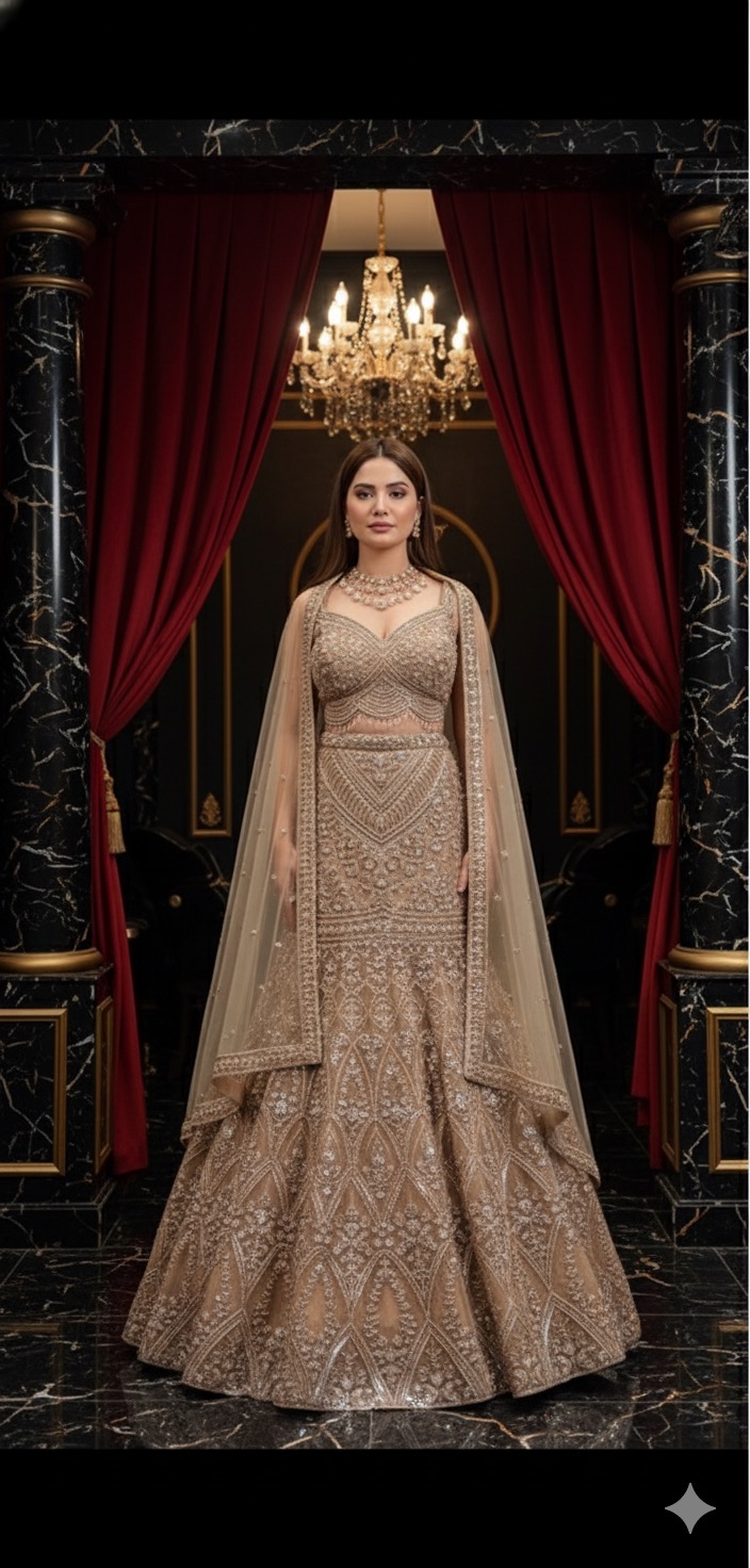 Champagne Royale Lehenga