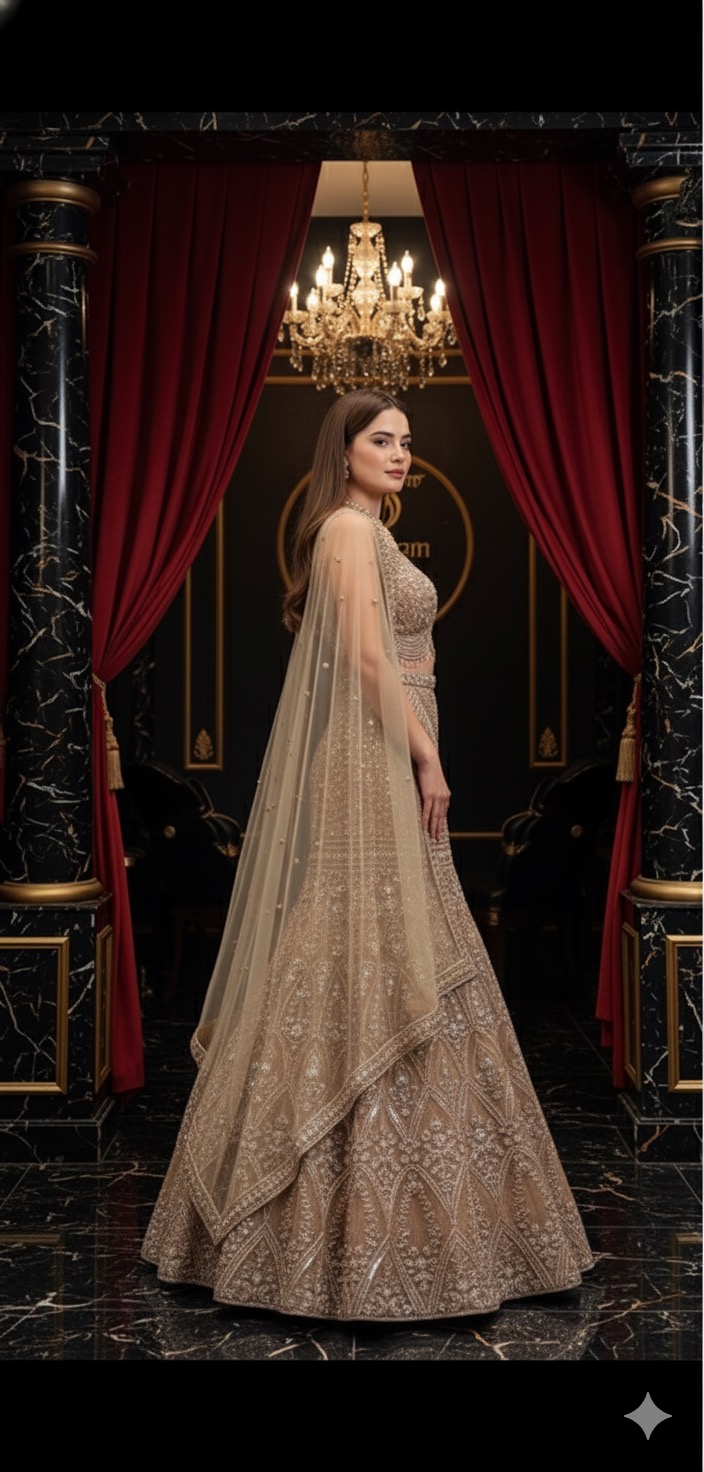 Champagne Royale Lehenga