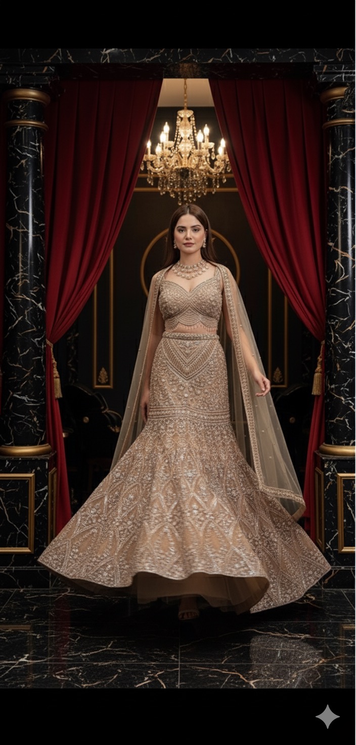 Champagne Royale Lehenga