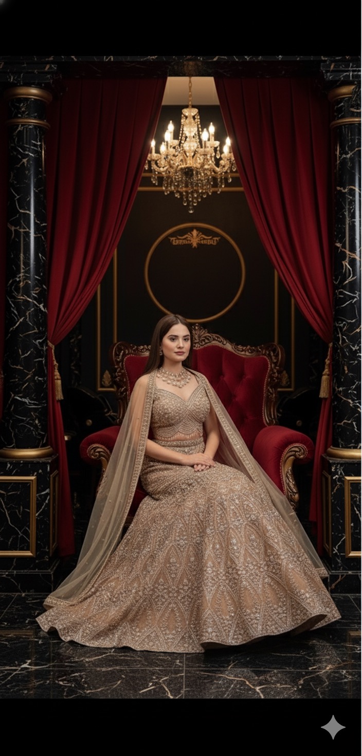 Champagne Royale Lehenga