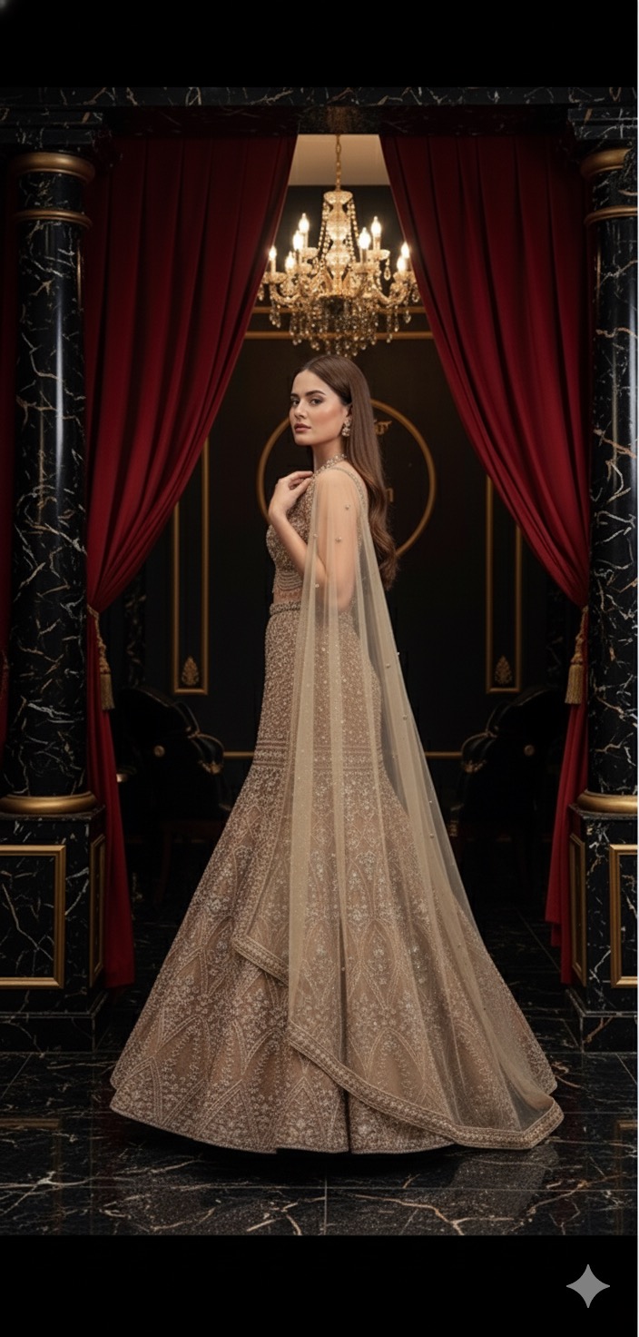 Champagne Royale Lehenga