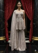 Dusty Rose Regal Sharara Suit