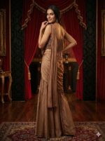Regal Bronze Drape Gown