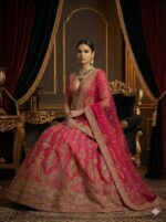 Pink Gold Work Lehenga