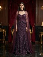 Midnight Plum Majesty Lehenga