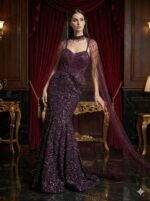Midnight Plum Majesty Lehenga