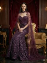 Midnight Plum Majesty Lehenga