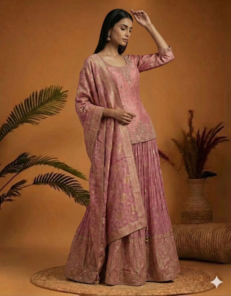 Soft Pink Festive Wear