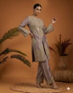 Lavender Regal Embroidered Ensemble