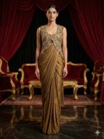 Golden Glow Draped Ensemble