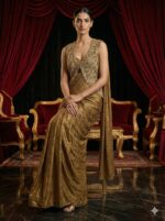 Golden Glow Draped Ensemble